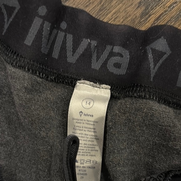 Kids Gray Jogger Pants - Size 14 - Picture 2 of 5